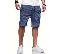 Tansozer Pantalones Cortos Hombre Verano Bermudas Pantalón Corto Casual Chino Shorts Hombre Ligero Transpirable Pantalones Cortos Algodón Cargo Hombre Leisure Shorts con Bolsillo Azul Vaquero 3XL