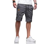 Tansozer Pantalones Cortos Hombre Verano Bermudas Pantalón Corto Casual Chino Shorts Hombre Ligero Transpirable Pantalones Cortos Algodón Cargo Hombre Leisure Shorts con Bolsillo Gris 2XL