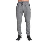 Tansozer Tanzoer Pantalon Chandal Hombre Jogger Deporte Hombre Algodon Slim Fit Pantalon Tenis Running Deportivo Hombre Pantalon de Chandal con Bolsillos de Cremallera Gris 3XL