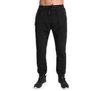 Tansozer Tanzoer Pantalon Chandal Hombre Jogger Deporte Hombre Algodon Slim Fit Pantalon Tenis Running Deportivo Hombre Pantalon de Chandal con Bolsillos de Cremallera Negro XL
