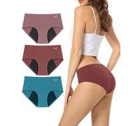 TANSTC Bragas Menstruales Mujer Algodon 60ML, Menstruación Protección Hygiénia Absorbente y Lavable, Ropa Interior Mujer Ecológica y Reutilizable, Pack de 3