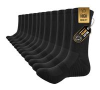 TANSTC Calcetines informales, absorbentes, transpirables, acolchados, cómodos, para caminatas al aire libre, caminatas, caminatas, atletismo para hombre 43-47 Negro