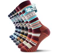 TANSTC Calcetines Térmicos de Senderismo para Hombre, Acolchados de Lana Merina, Transpirables para Correr, Ciclismo e Invierno, 3 Pares, Multicolor, Talla L