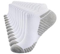 TANSTC Calcetines Tobilleros Hombre Mujer, 6 Pares Calcetines Hombre Cortos Algodón, Calcetines Deporte Respirables Verano, Ciclismo Running Trekking Respirable Antideslizante Unisex, Negro 42-43 L