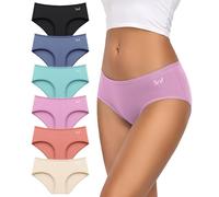 TANSTC Calzoncillos Mujer, Multicolor × 6, XS