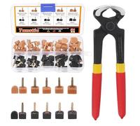 Tanstic 30 pares de puntas de repuesto para zapatos de tacón alto para mujer con alicates de tacón de 6 pulgadas, 9 x 9 mm, 9 x 10 mm, 10 x 10 mm, 10 x 11 mm, 10,5 x 12,5 mm, puntas de tacón alto