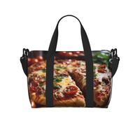 Tantalizing Sausage Pizza Prints Bolso bandolera de viaje, cómodo, ligero e impermeable, adecuado para viajes y uso diario.