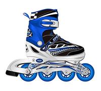 Tante Tina Patines en línea con Luces Que se encienden en Las Ruedas para niños y Adolescentes - Azul - Talla M (33-37)