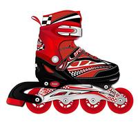 Tante Tina Patines en línea con Luces Que se encienden en Las Ruedas para niños y Adolescentes - Rojo - Talla M (33-37)