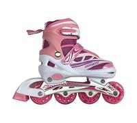 Tante Tina Patines en línea con Luces Que se encienden en Las Ruedas para niños y Adolescentes - Rosa - Talla L (38-41)