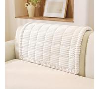 TANTEC Funda para Reposabrazos de Sofá, Funda de Sofá Gruesa, Ideal para Mascotas, Resistente a Arañazos y Pelos, Duradero y Lavable, (90 x 90 cm, Blanco)