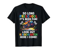 Tanto Tiempo Preescolar ha Sido Divertido Mira hacia Fuera jardín de Infantes aquí vengo Camiseta gráfica económica, Hombre, Negro, M