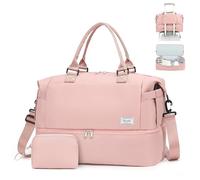 TANTOMI Bolsa de viaje para mujer - Bolsa de viaje impermeable para fin de semana con compartimento para zapatos. Esta bolsa de fin de semana de gran tamaño es perfecta como equipaje de mano para