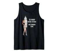 Tantos libros no hay suficiente tiempo Diseños divertidos para adictos a la lectura Camiseta sin Mangas