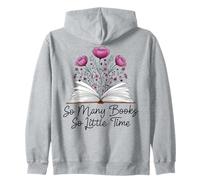 Tantos Libros Pero Tan Poco Tiempo Ratón de Biblioteca Floral Sudadera con Capucha