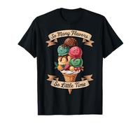 Tantos sabores, Tan Poco Tiempo, diseño de Helado Vintage Camiseta