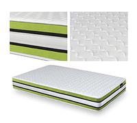 Tanuk Colchon Viscoelastico con Tejido Aloe Vera 100x200 SABILA Hipoalargenico Termoregulador Firmeza Media Tacto Suave Envio y Subida a Domicilio Incluidos