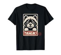 Tanuki Yokai Japonés Kanji Otaku Anime Retro Japón Souvenir Camiseta