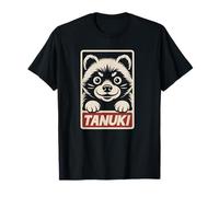 Tanuki Yokai Japonés Otaku Anime Manga Retro Japón Recuerdo Camiseta