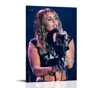 TANWPAN Miley Cyrus Singer Póster Pintura Decorativa Lienzo Arte de Pared Salón Póster Dormitorio Pintura, Arte de Pared Impresión de Imagen Moderna Decoración de Habitación Familiar 24 x 36 Pulgadas