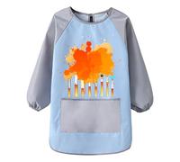 Tanxemery Bata de pintor para niños con mangas impermeable para arte, manualidades y cocina, poliéster ligero, 4 tamaños (80-162 cm) para guardería, preescolar y fiestas al aire libre, estilo