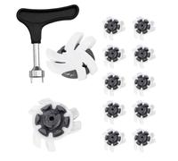 Tanxemery Pinchos para zapatos de golf, 12 unidades antideslizantes para zapatos de golf, tacos de golf de giro rápido, tacos de golf portátiles, tornillos para entrenador, para entrenamiento al aire
