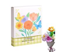 Tanxier Artesanías Florales para Niños - Kit Para Manualidades De Flores De Papel,Juguete Artístico Con Láminas Para Colorear Con Acuarela Ramo Para Cumpleaños Jardinería Exterior Y Fiestas Cesta De