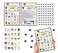 Tanxier Cartones De Bingo Reutilizables,Juegos Divertidos para de Graduación 2026, 24 Jugadores - Tarjetas de Bingo para s - para Adultos, Estudiantes, y para Eventos en Hogar, Escuela, Interior o