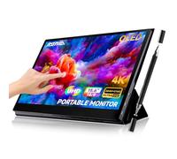 TANXJIA Pro Monitor portátil con pantalla táctil OLED 4K de 15.6 pulgadas | 100% AdobeRGB, ΔE<2 | Soporte giratorio de metal, cubierta inteligente plegable y lápiz capacitivo | Color ultra preciso