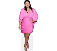 Tanya Hennessy (vestido rosa) recorte de tamaño real