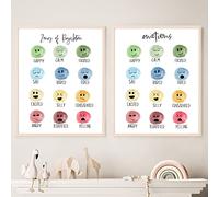 Tanyang Lienzo Pintura Cita Inspiradora De Salud Mental 2 Piezas Imagen De Pared Psicología Sentimientos Impresión De Póster Para Niños Terapeuta Decoración De Oficina 12"X16" Sin Marco