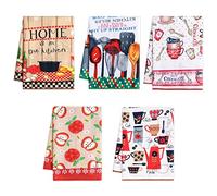 TanYiYi Paños de Cocina,Paquete de 5,55x40 CM,Trapos Cocina Super Suaves y absorbentes,Paños de Cocina y paños de Cocina,