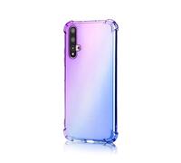 TANYO - Carcasa para Huawei Nova 5T, Flexible de Silicona de Gel de Poliuretano termoplástico [Esquinas reforzadas] [Crystal Clear] Funda de gradiente Color TPU Case Cover. Púrpura/Azul