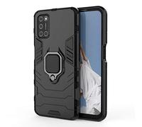 TANYO - Carcasa para OPPO A52, A72, A92, TPU/PC, Carcasa de teléfono antigolpes con Soporte de 360°, Armor Bumper - Carcasa Protectora para OPPO Negro