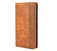 TANYO Funda Leather Folio para el Samsung Galaxy Note 20 Ultra (5G / 4G), PU/TPU Premium Flip Note20 Ultra Billetera Carcasa Libro de Cuero con Ranuras y Tarjetas - Marrón