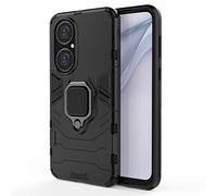 TANYO Funda para Huawei P50 Pro, Carcasa TPU/PC Hybrid Case con 360° Soporte, Robusta Silicona Estuche, Antigolpes Cover Caso Negro