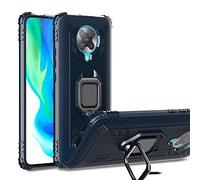 TANYO Funda para Xiaomi Poco F2 Pro/Pocophone F2 Pro 5G, Carcasa TPU Silicona con Soporte, Protección Bumper Case Robusta Teléfono Cover, Azul