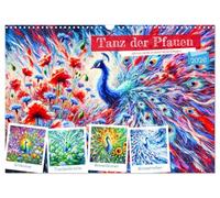 Tanz der Pfauen - Jahreszeiten in abstrakter Eleganz (Wandkalender 2026 DIN A3 quer), CALVENDO Monatskalender: Faszinierende Pfauen in kunstvoller ... den Farben und Stimmungen der Jahreszeiten