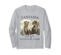 Tanzania Parque Nacional Serengeti Souvenir Cheetah Safari Manga Larga