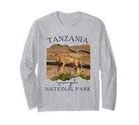 Tanzania Serengeti National Park Souvenir León Durmiente niños Manga Larga