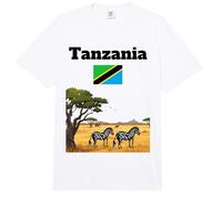 Tanzania Viaje Viaje Recuerdo Safari Amante Bandera de Tanzania Comfort Colors Adult Heavyweight T-Shirt