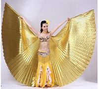 Tanzbekleidung & Accessories Isis Wings Velo de alas para danza del vientre, disfraz de danza del vientre, carnaval, samba (dorado)