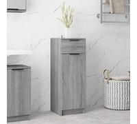 TANZEM Armario de Baño, Mueble Auxiliar Baño, Muebles para Baño, Mueble Auxiliar, Armario Auxiliar Baño, Madera contrachapada Gris Sonoma 32x34x90 cm