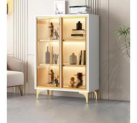 TANZEM Estante de Almacenamiento de Acrílico/Vitrina de Curiosidades, Trofeos y Vidrio, Gabinete Transparente de Pie para Sala de Estar