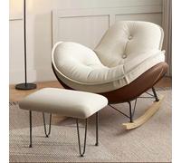 TANZEM Mecedora para guardería, Silla reclinable con Planeador, Mecedora para Sala de Estar, sillón con Respaldo Alto, Asiento Acolchado, sillones Tipo Chaise para Estudio en casa, Oficina, fácil d