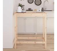 TANZEM Mesa Alta de Bar Madera Maciza de Pino 100x50x110 cm, Recibidor, Muebles de Cocina, Consola, Barra, Auxiliar, Mueble Bar