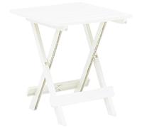 TANZEM Mesa de jardín Plegable de plástico Blanco 45x43x50 cm, Mesa Jardin Exterior, Mesa Terraza, Mesa Exterior, Mesa Balcon, Mesas Terraza Y Jardín, Mesa Auxiliar Jardin