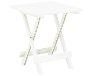 TANZEM Mesa de jardín Plegable de plástico Blanco 45x43x50 cm, Mesa Jardin Exterior, Mesa Terraza, Mesa Exterior, Mesa Balcon, Mesas Terraza Y Jardín, Mesa Auxiliar Jardin