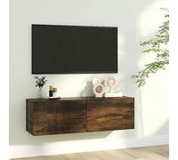 TANZEM Mueble de TV, Muebles De Salon, Mueble TV Salon, Mesa TV, Mesa Televisor, Mueble TV Baño, Mueble Televisor, Madera contrachapada Roble Ahumado 100x30x30 cm