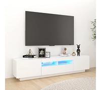 TANZEM Mueble para TV con Luces LED Blanco 180x35x40 cm, Mueble TV, Mueble Salon Moderno, Mueble para TV, Mueble Comedor, Mesa TV, Mueble Television 3081897